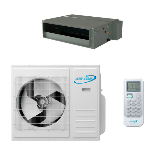 Air-Con Sky Pro Series 24,000 BTU 18 SEER Single Zone Concealed Duct Mini-Split Heat Pump System