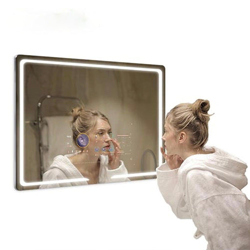 Aquadom USA Aquadom Vision 48" x 32" Smart LED Lighted Bathroom Mirror With Built-in TV, Defogger, Body Fat Scale and Skin Detector