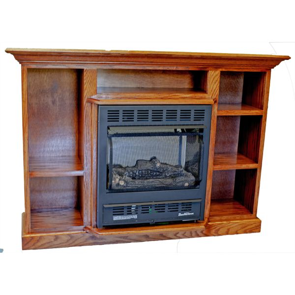 Buck Stove 10000 BTU's / Propane / Prestige Bookcase Buck Stove Gas Fireplace Model 1110/1127