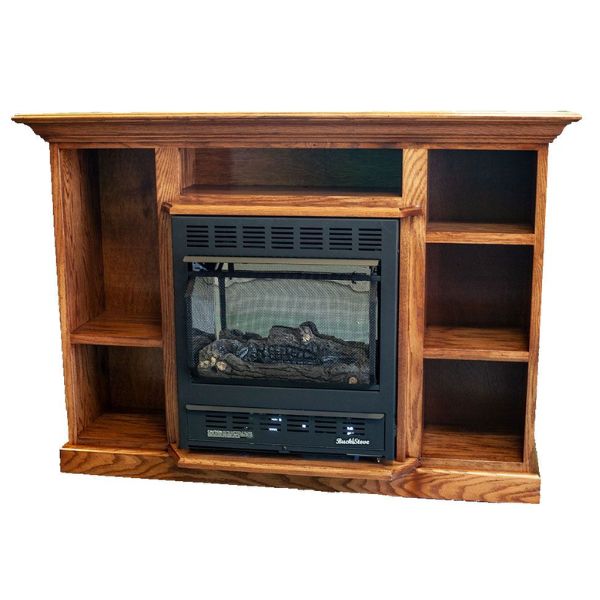 Buck Stove 25000 BTU's / Propane / Prestige Bookcase Buck Stove Gas Fireplace Model 1110/1127