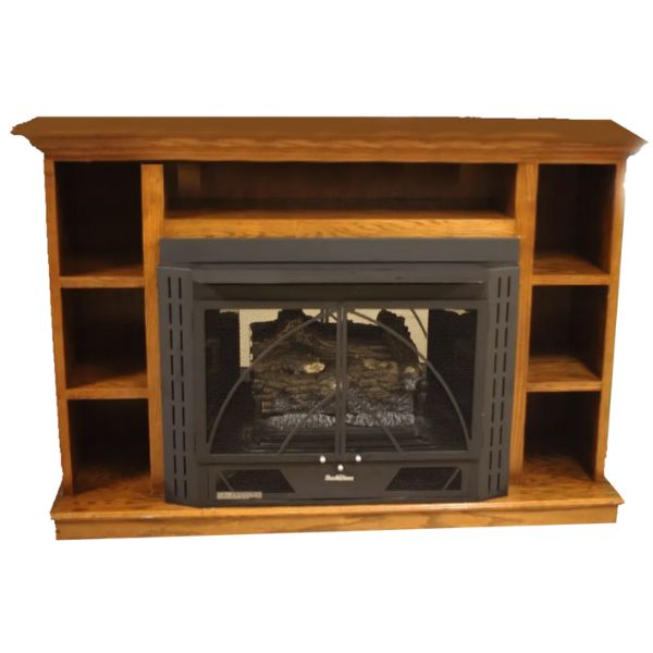 Buck Stove Natural Gas / Prestige Bookcase Mantel Buck Stove Model 34 Contemporary Gas Fireplace