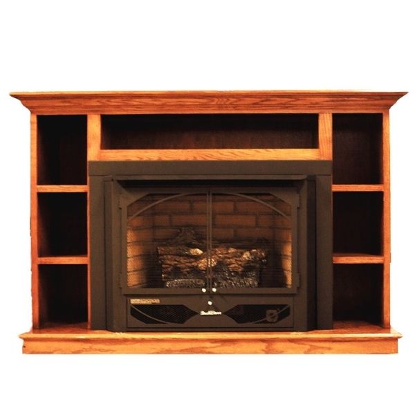 Buck Stove Natural Gas / Prestige Bookcase Buck Stove Vent Free Fireplace Model 384