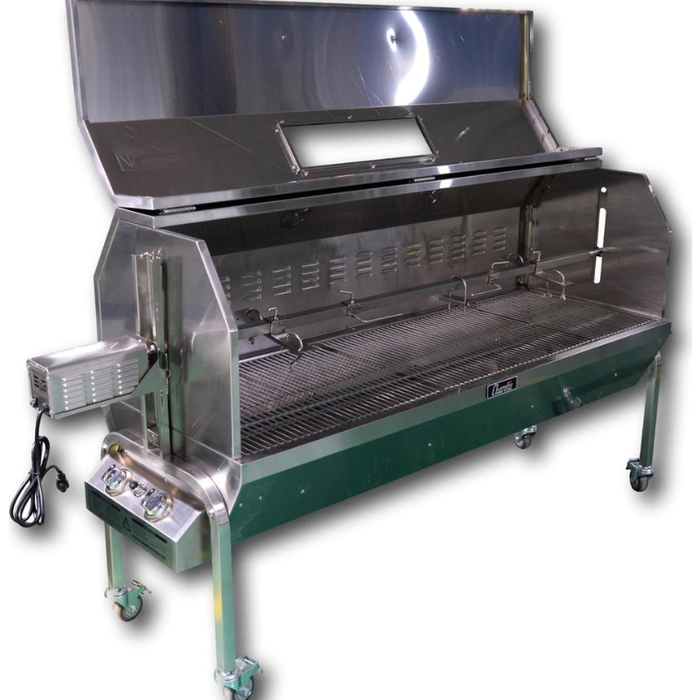 Charotis 52" Charcoal & Propane Stainless Steel Combo Spit Roaster SSGC1