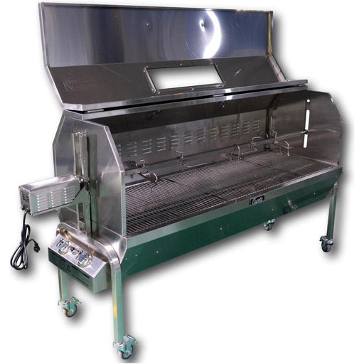 Charotis Spit Roasters Charotis 62" Charcoal & Propane Stainless Steel Combo Spit Roaster SSGC1XL