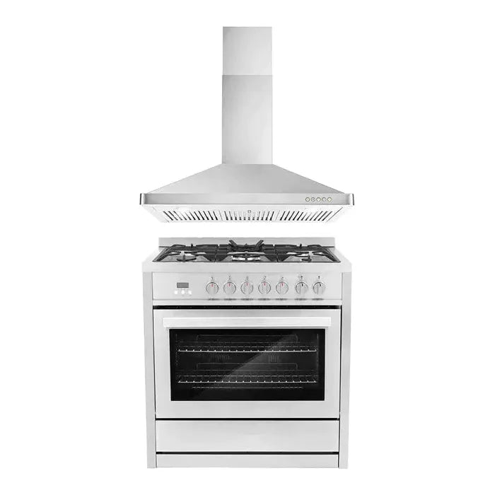 Cosmo Kitchen Appliance Packages Cosmo 2-Piece Kitchen, 36" Dual Fuel Range and 36" Wall Mount Range Hood COS-2PKG-025