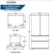 Cosmo Refrigerators Cosmo 22.5 cu. ft. 4-Door French Door Refrigerator with Recessed Handle in Stainless Steel, Counter Depth  COS-FDR225RHSS