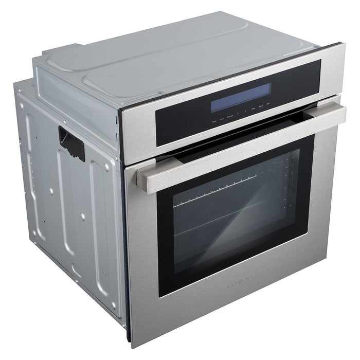 Cosmo 24" 2.5 cu. ft. Single Electric Wall Oven w/8 Functions and True European Convection in Stainless Steel C106SIX-PT