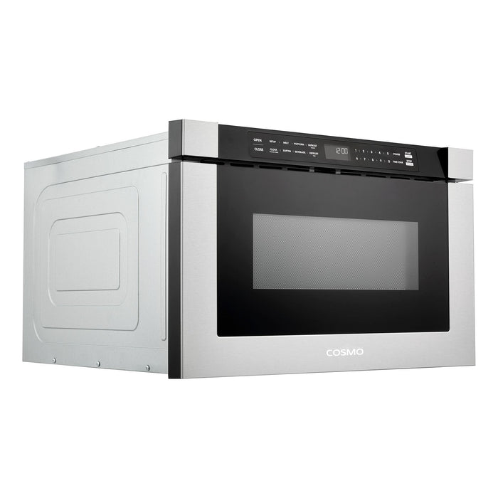 Cosmo Microwave Ovens Cosmo 24'' Built-in Microwave Drawer with Automatic Presets, Touch Controls, Defrosting Rack and 1.2 cu. ft. Capacity in Stainless Steel COS-12MWDSS-NH