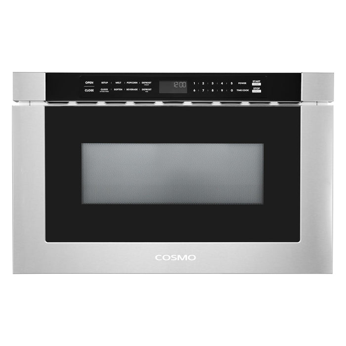 Cosmo Microwave Ovens Cosmo 24'' Built-in Microwave Drawer with Automatic Presets, Touch Controls, Defrosting Rack and 1.2 cu. ft. Capacity in Stainless Steel COS-12MWDSS-NH