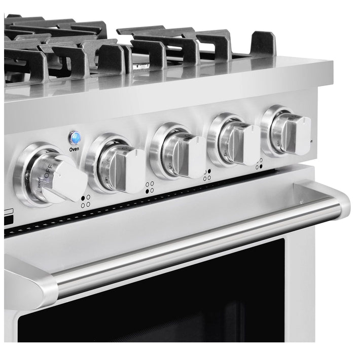 Cosmo Gas Range Cosmo 24'' Slide-In Freestanding Gas Range with 4 Sealed Burners, Cast Iron Grates, 3.73 cu. ft. Capacity Convection Oven in Stainless Steel COS-EPGR244