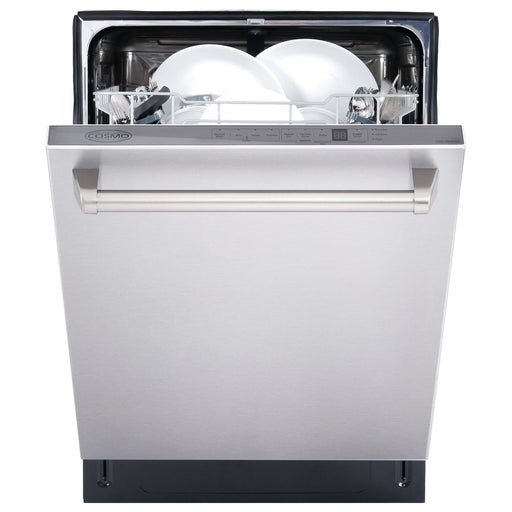 Cosmo Dishwashers Cosmo 24" Top Control Built-In Tall Tub Dishwasher Fingerprint Resistant, Stainless Steel COS-DIS6502