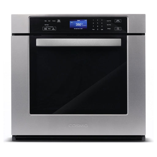 Cosmo 30" 5 cu. ft. Single Electric Wall Oven with True European Convection and Self Cleaning in Stainless Steel COS-30ESWC