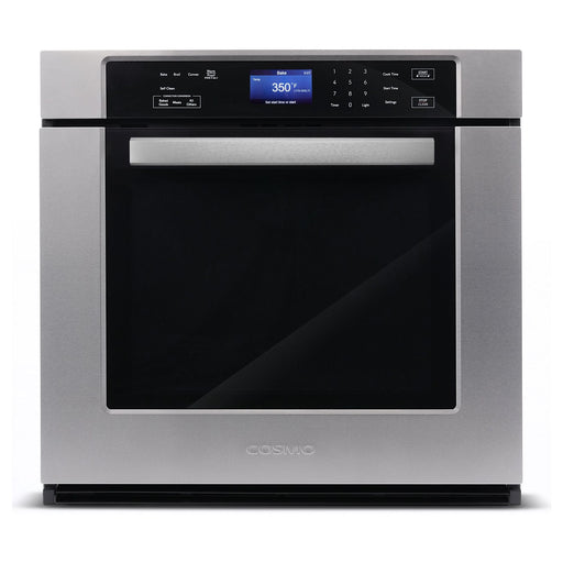 Cosmo Ovens Cosmo 30" 5 cu. ft. Single Electric Wall Oven with True European Convection and Self Cleaning in Stainless Steel COS-30ESWC