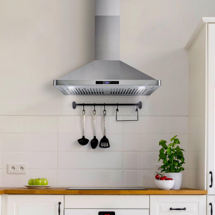 Cosmo 30'' Ducted Range Hood in Stainless Steel with Touch Controls, LED Lighting and Permanent Filters COS-63175S