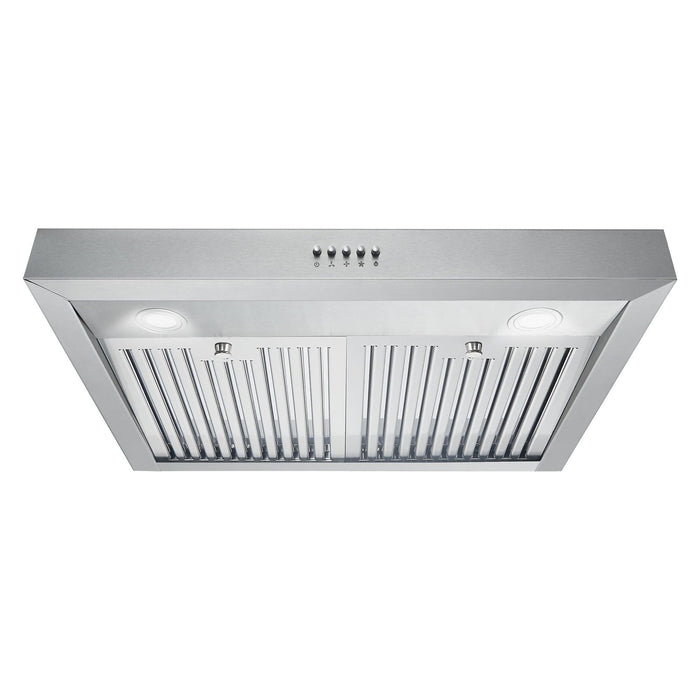 Cosmo 30" Ducted Under Cabinet Range Hood in Stainless Steel with LED Lighting and Permanent Filters UC30