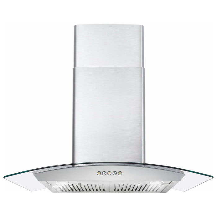 Cosmo 30'' Ducted Wall Mount Range Hood in Stainless Steel with LED Lighting and Permanent Filters  COS-668A750