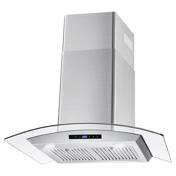 Cosmo 30'' Ducted Wall Mount Range Hood in Stainless Steel with Touch Controls, LED Lighting and Permanent Filters COS-668WRCS75