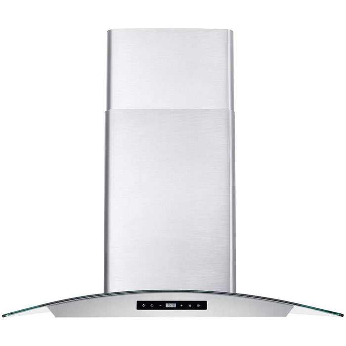 Cosmo 30'' Ducted Wall Mount Range Hood in Stainless Steel with Touch Controls, LED Lighting and Permanent Filters COS-668WRCS75