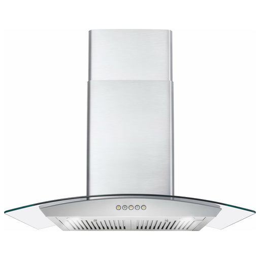 Cosmo 30" Ductless Wall Mount Range Hood in Stainless Steel with LED Lighting and Carbon Filter Kit for Recirculating COS-668A750-DL