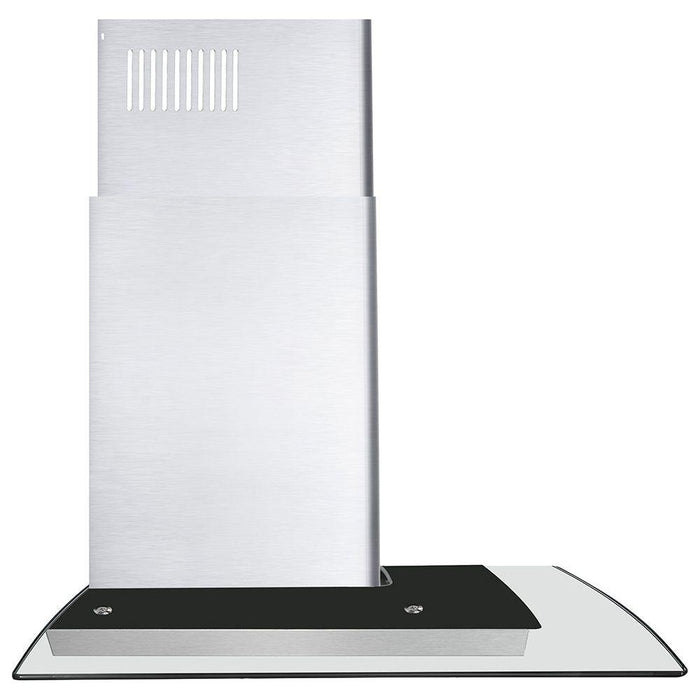 Cosmo 30" Ductless Wall Mount Range Hood in Stainless Steel with Soft Touch Controls, LED Lighting and Carbon Filter Kit for Recirculating COS-668WRCS75-DL