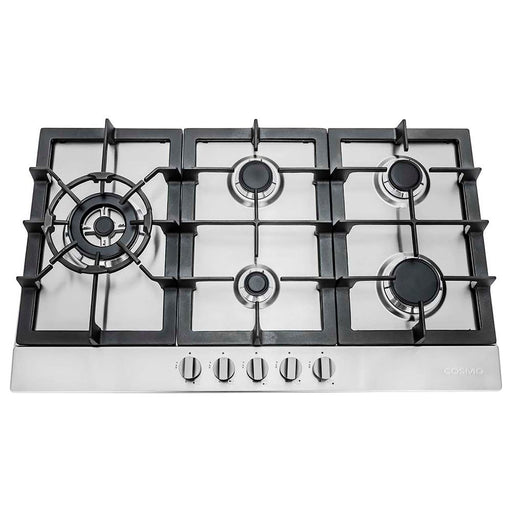 Cosmo Gas Cooktop Cosmo 30" Gas Cooktop in Stainless Steel with 5 Sealed Brass Burners 850SLTX-E