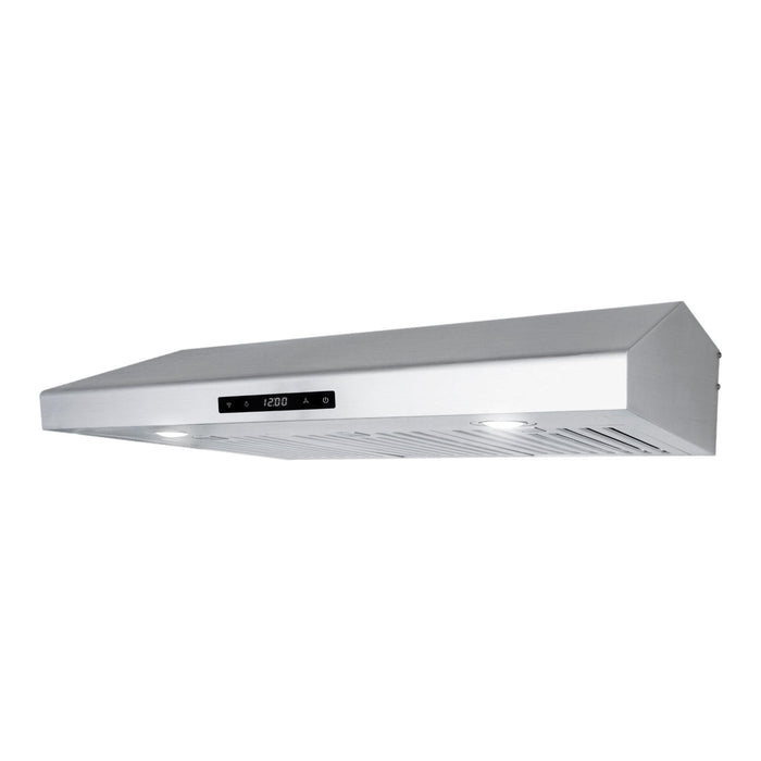 Cosmo 30" Under Cabinet Range Hood with Digital Touch Controls, 3-Speed Fan, LED Lights and Permanent Filters in Stainless Stee COS-KS6U30