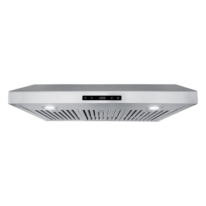 Cosmo Range Hood Cosmo 30" Under Cabinet Range Hood with Digital Touch Controls, 3-Speed Fan, LED Lights and Permanent Filters in Stainless Stee COS-KS6U30