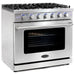 Cosmo Gas Range Cosmo 36'' 6.0 cu. ft. Commercial Gas Range with Convection Oven in Stainless Steel with Storage Drawer COS-EPGR366
