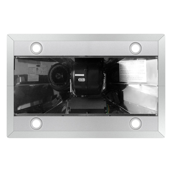 Cosmo 36" Ducted Island Range Hood with 380 CFM, 3-Speed Fan, Permanent Filters, LED Lights in Stainless Steel COS-63ISS90