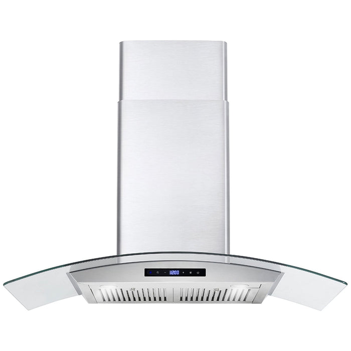 Cosmo 36" Ducted Wall Mount Range Hood in Stainless Steel with Touch Controls, LED Lighting and Permanent Filters  COS-668AS900