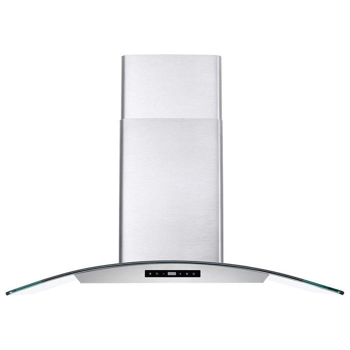 Cosmo 36'' Ducted Wall Mount Range Hood in Stainless Steel with Touch Controls, LED Lighting and Permanent Filters COS-668WRCS90