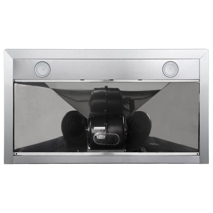 Cosmo 36" Ductless Wall Mount Range Hood in Stainless Steel with LED Lighting and Carbon Filter Kit for Recirculating COS-63190S-DL