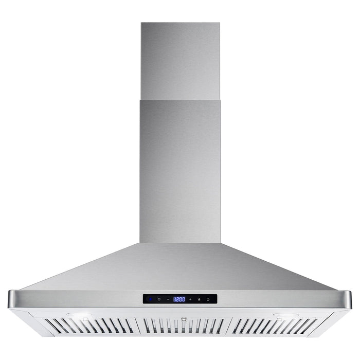 Cosmo 36" Ductless Wall Mount Range Hood in Stainless Steel with LED Lighting and Carbon Filter Kit for Recirculating COS-63190S-DL