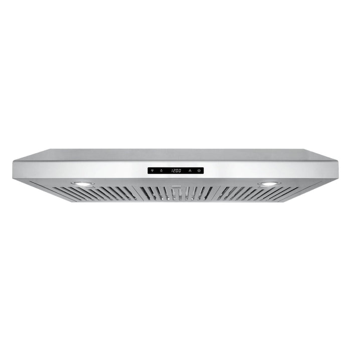 Cosmo 36" Under Cabinet Range Hood with Digital Touch Controls, 3-Speed Fan, LED Lights and Permanent Filters in Stainless Steel COS-KS6U36