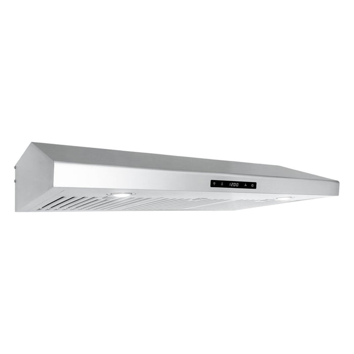 Cosmo 36" Under Cabinet Range Hood with Digital Touch Controls, 3-Speed Fan, LED Lights and Permanent Filters in Stainless Steel COS-KS6U36