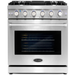 Cosmo 4-Piece, 30" Gas Range, Range Hood, Dishwasher and 48 Bottle Wine Cooler COS-4PKG-127