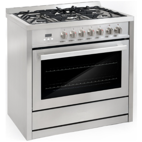 Cosmo 4-Piece, 36" Dual Fuel Range, 36" Range Hood, Dishwasher and Refrigerator COS-4PKG-073