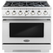 Cosmo 4-Piece, 36" Gas Range, 36" Range Hood, 24" Dishwasher and Refrigerator COS-4PKG-020