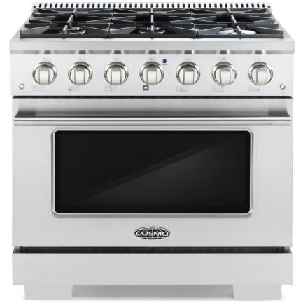 Cosmo Kitchen Appliance Packages Cosmo 4-Piece, 36" Gas Range, 36" Range Hood, 24" Dishwasher and Refrigerator COS-4PKG-020