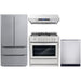 Cosmo Kitchen Appliance Packages Cosmo 4-Piece, 36" Gas Range, 36" Range Hood, 24" Dishwasher and Refrigerator COS-4PKG-026