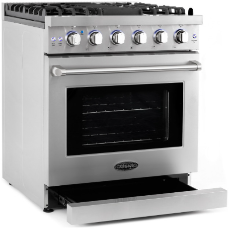 Cosmo Kitchen Appliance Packages Cosmo 4 Piece, 36" Range 36" Range Hood 24" Dishwasher & Refrigerator COS-4PKG-218