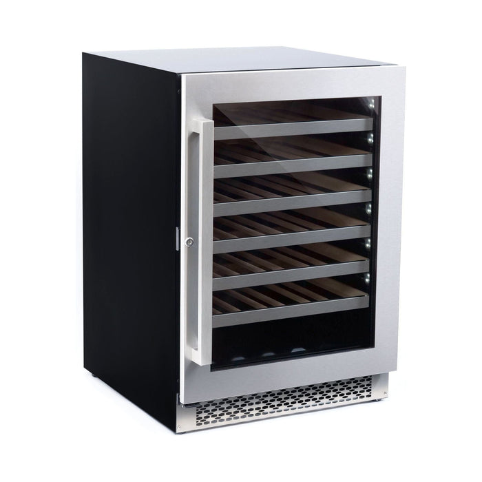 Cosmo 48 Bottle Stainless Steel 24 in. Single Zone Compressor Wine Cooler COS-24BIWCS