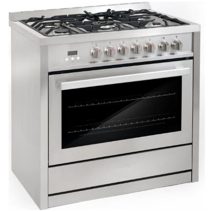 Cosmo 5-Piece Kitchen, 36" Dual Fuel Range and 36" Island Range Hood COS-5PKG-066