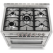 Cosmo Kitchen Appliance Packages Cosmo 5-Piece Kitchen, 36" Dual Fuel Range and 36" Wall Mount Range Hood COS-5PKG-069