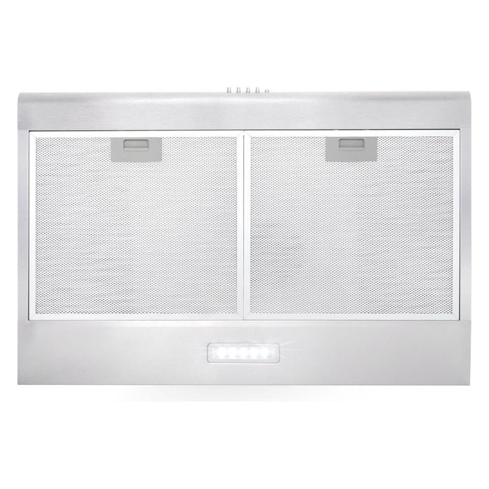 Cosmo 5MU30 30 in. Under Cabinet Range Hood with Ducted / Ductless Convertible Duct, Slim Kitchen Stove Vent with, 3 Speed Exhaust Fan, Reusable Filter and LED Lights in Stainless Steel COS-5MU30