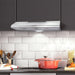 Cosmo 5MU30 30 in. Under Cabinet Range Hood with Ducted / Ductless Convertible Duct, Slim Kitchen Stove Vent with, 3 Speed Exhaust Fan, Reusable Filter and LED Lights in Stainless Steel COS-5MU30