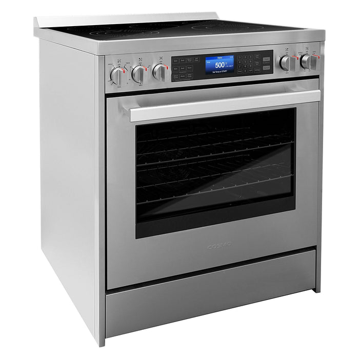 Cosmo Electric Range Cosmo Commercial-Style 30'' 5 cu. ft. Single Oven Electric Range with 7 Function Convection Oven in Stainless Steel COS-305AERC