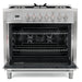 Cosmo Commercial-Style 36'' 3.8 cu. ft. Single Oven Dual Fuel Range with 8 Function Convection Oven in Stainless Steel F965