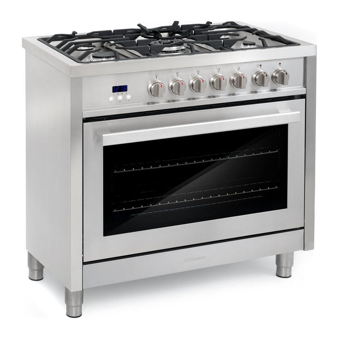 Cosmo Commercial-Style 36'' 3.8 cu. ft. Single Oven Dual Fuel Range with 8 Function Convection Oven in Stainless Steel F965