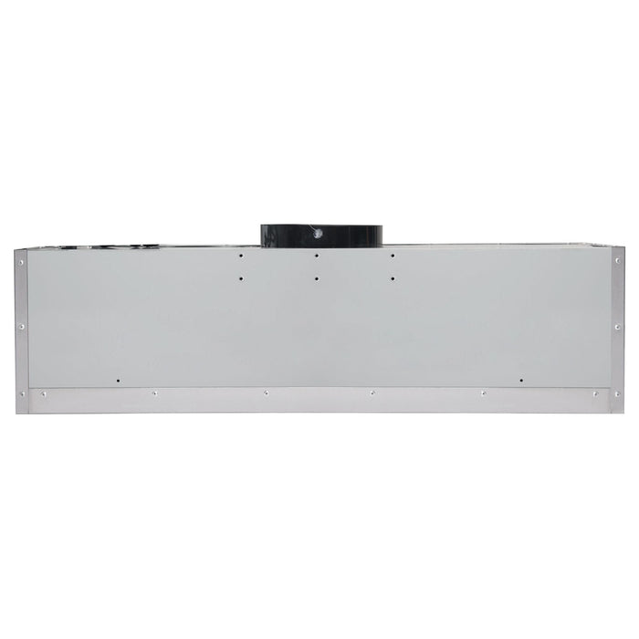 Cosmo QB90 36 in. Under Cabinet Range Hood with Push Button Controls, Permanent Filters, LED Lights, Convertible from Ducted to Ductless (Kit Not Included) in Stainless Steel COS-QB90